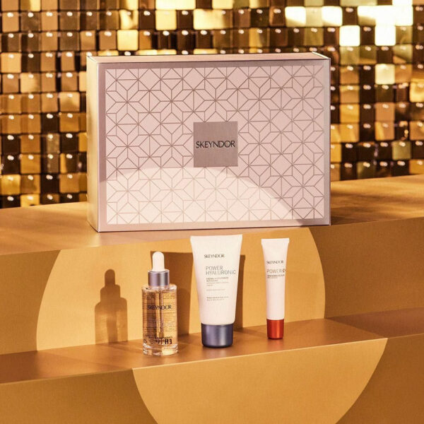 Skeyndor rinkinys POWER HYALURONIC Intensyviai drėkinantis kremas + Intensyviai drėkinantis serumas + POWER C+ paakių kremas